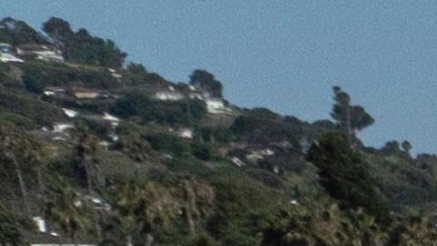 An aerial view shows a collapsed hillside due to ongoing landslides in Rancho Palos Verdes, Calif., Tuesday, Sept. 3, 2024. (AP Photo/Jae C. Hong)