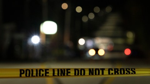 Police tape cordons off the road to Schemengees Bar and Grille as law enforcement officers maintain their presence in the aftermath of a mass shooting in Lewiston, Maine, Friday, Oct. 27, 2023. The suspect, Robert Card, a firearms instructor who grew up in the area, was found dead in nearby Lisbon Falls, Gov. Janet Mills said at a Friday night news conference. (AP Photo/Matt Rourke)