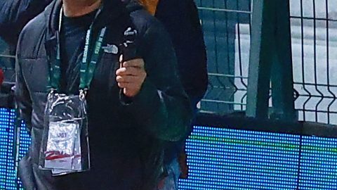 Toluca, Estado de México, 19 de noviembre de 2024. Luis Malagon y Jorge Campos, durante el partido de vuelta de los Cuartos de Final de la Liga de Naciones de la Concacaf 2024-2025, entre la Selección Nacional de México y la Selección de Honduras, celebrado en el estadio Nemesio Diez. Foto: Imago7/ Manlio Contreras