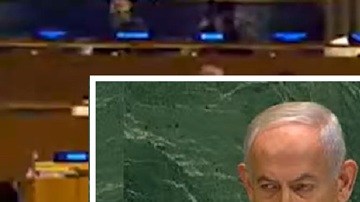 El primer ministro de Israel, Benjamin Netanyahu, ofrece discurso ante la ONU.