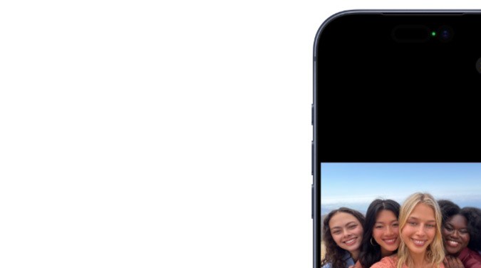 La función "center stage" de la cámara frontal permite tomar selfies en horizontal, tanto fotos como video.