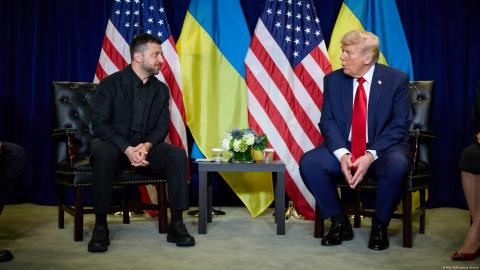 El mandatario de Ucrania Volodimir Zelenski y su par estadounidense Donald Trump tuvieron reciente encuentro en Nueva York, al coincidir en la 80 Asamblea General de las Naciones Unidas.