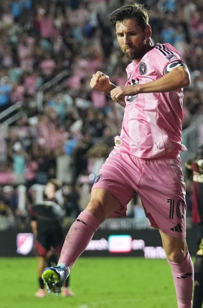 Lionel Messi celebra uno de sus goles con el Inter Miami.