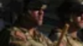 California National Guard are positioned at the Federal Building on Tuesday, June 10, 2025, in downtown Los Angeles. (AP Photo/Eric Thayer)