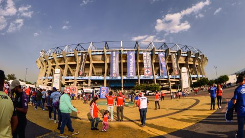 Ciudad de México a 2 de Marzo de 2024. Panorámica del estadio, durante el partido correspondiente a la jornada 10 del torneo Clausura 2024 de la Liga BBVA MX, entre la Máquina Celeste del Cruz Azul y las Chivas Rayadas de Guadalajara, realizado en el Estadio Azteca. Foto: Imago7/ Alexis Chávez