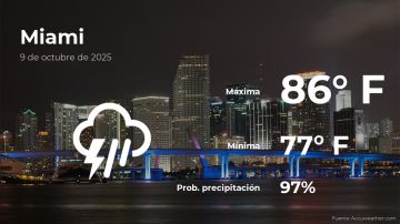 Conoce el clima de hoy en Miami