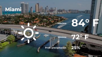 Conoce el clima de hoy en Miami