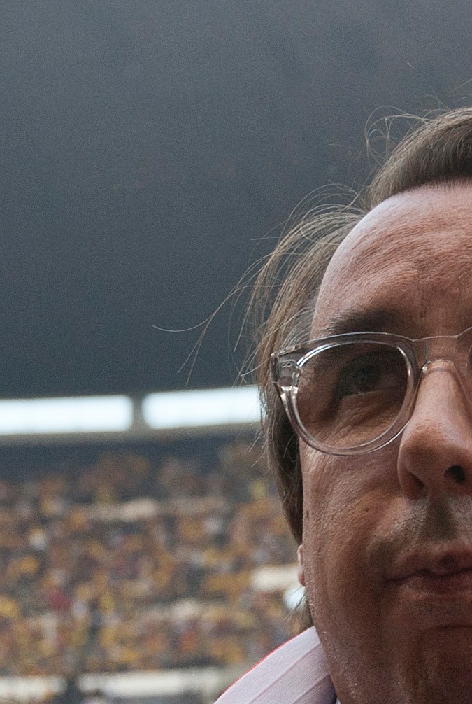 Team America´s owner Emilio Azcarraga walks into the field before the final match of the Mexican soccer league against Leon, in Mexico City, Sunday, Dec. 15, 2013. (AP Photo/Christian Palma)