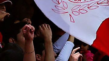 Toluca, Estado de México 9 de noviembre de 2014. Aficionados durante el partido correspondiente a la Jornada 16 del torneo Apertura 2014 de la Liga Bancomer MX, entre Los Diablos Rojos del Toluca y las Aguilas del América, celebrado en el Estadio Nemesio Diez. Foto: Imago7/Ernesto Pérez M.