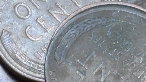 Moneda de centavo de trigo de 1943