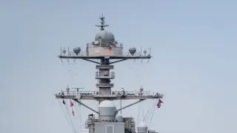 El portaaviones USS Gerald R. Ford en Noruega en 2023.