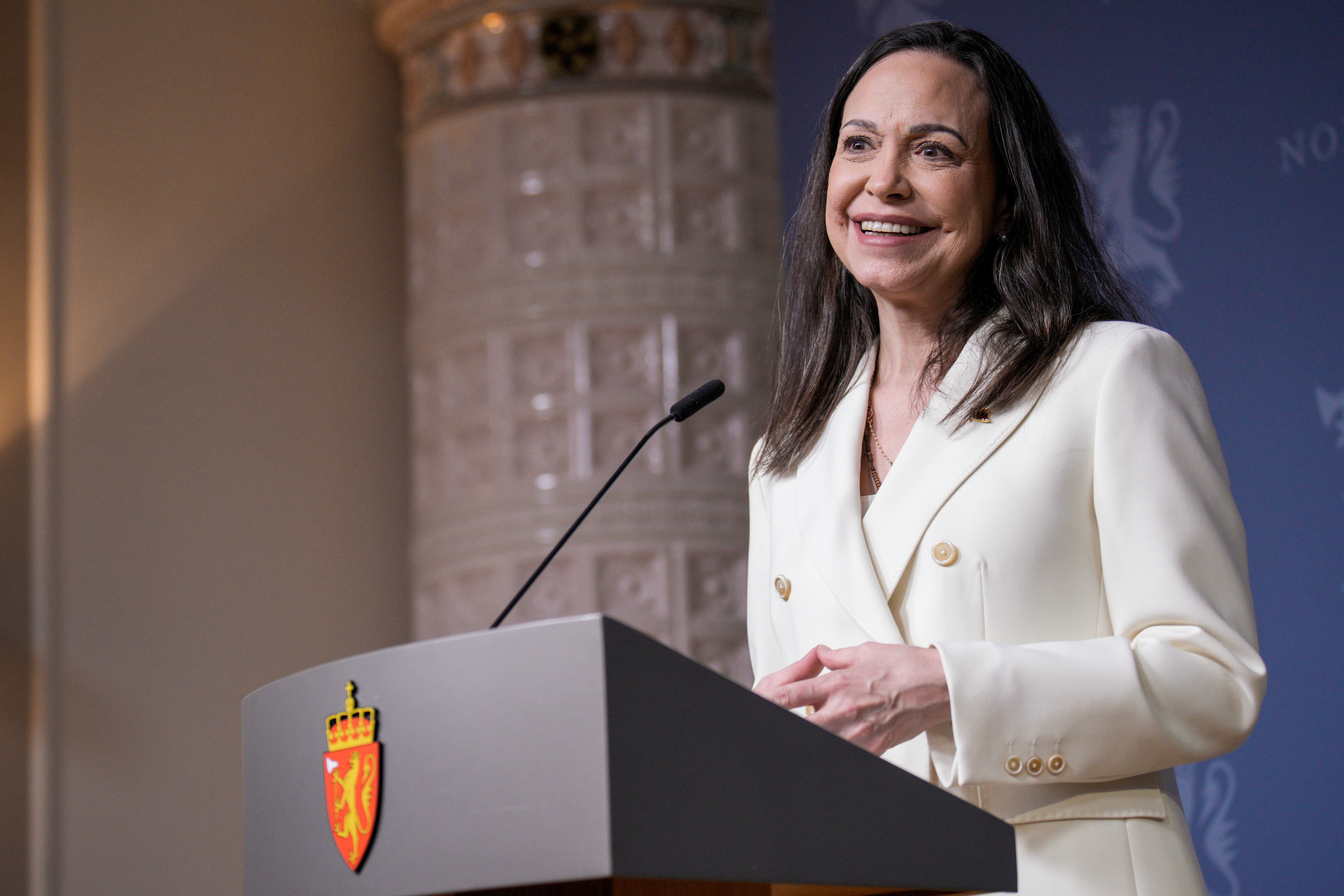María Corina Machado agradeciendo Premio Nobel de la Paz
