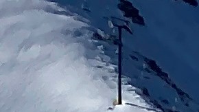 An avalanche warning sign is posted at a closed ski run of freshly covered snowfall at Mammoth Mountain Ski Area on Friday, Feb. 12, 2021 at Mammoth Lakes, Calif. Sierra is getting more much-needed snow through the holiday weekend. (AP Photo/Christopher Weber)