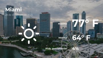 Conoce el clima de hoy en Miami