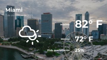 Conoce el clima de hoy en Miami
