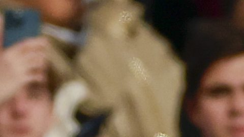 Real Madrid's Endrick celebrates after scoring his side's 3rd goal against Celta de Vigo during a Copa del Rey round of 16 soccer match at the Santiago Bernabeu stadium in Madrid, Spain, Thursday, Jan. 16, 2025. (AP Photo/Pablo Garcia)