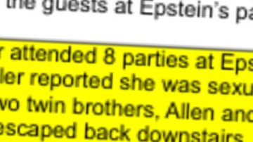 En uno de los archivos de Epstein, el nombre de Trump aparece 87 ocasiones.