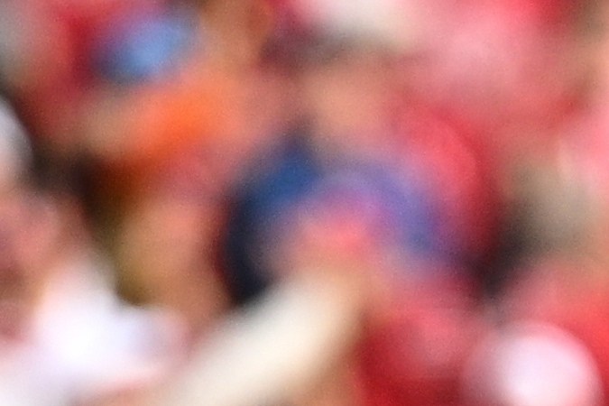 Indiana quarterback Fernando Mendoza reacts after throwing a touchdown pass to Charlie Becker in the first half of the game against Alabama.