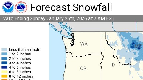 La mayor caída de nieve en EE.UU. se prevé domingo y lunes.
