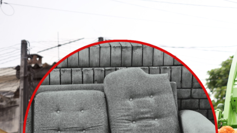 Sacó a secar su sillón y la basura se lo llevó