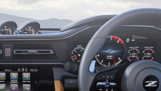 Interior del Nissan Z 2027 Nismo