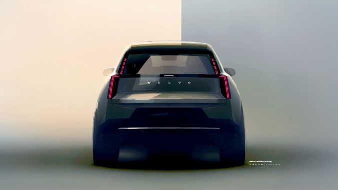 Parte posterior del Volvo EX60 Cross Country