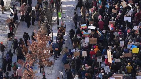 Manifestación en rechazo contra ICE en Minneapolis