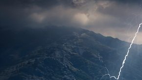 Ilustración de un sismo con mapa geográfico, falla tectónica y registro sísmico, usada para explicar proyecciones de terremotos.