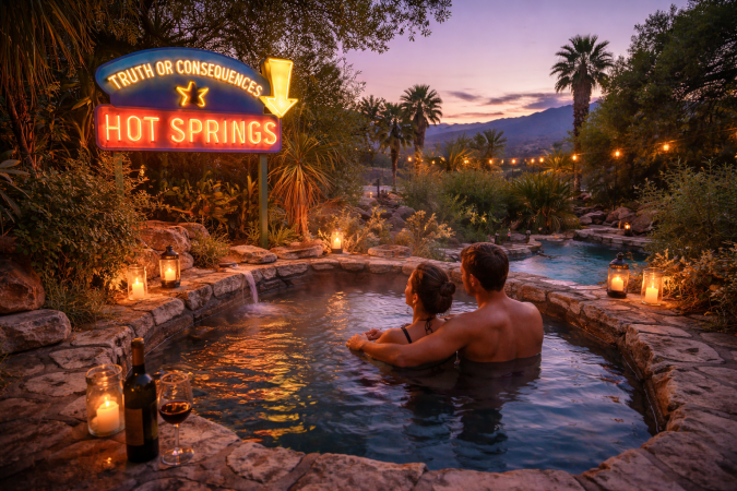 Aguas termales en Truth or Consequences, Nuevo México, destino ideal para una escapada corta desde El Paso