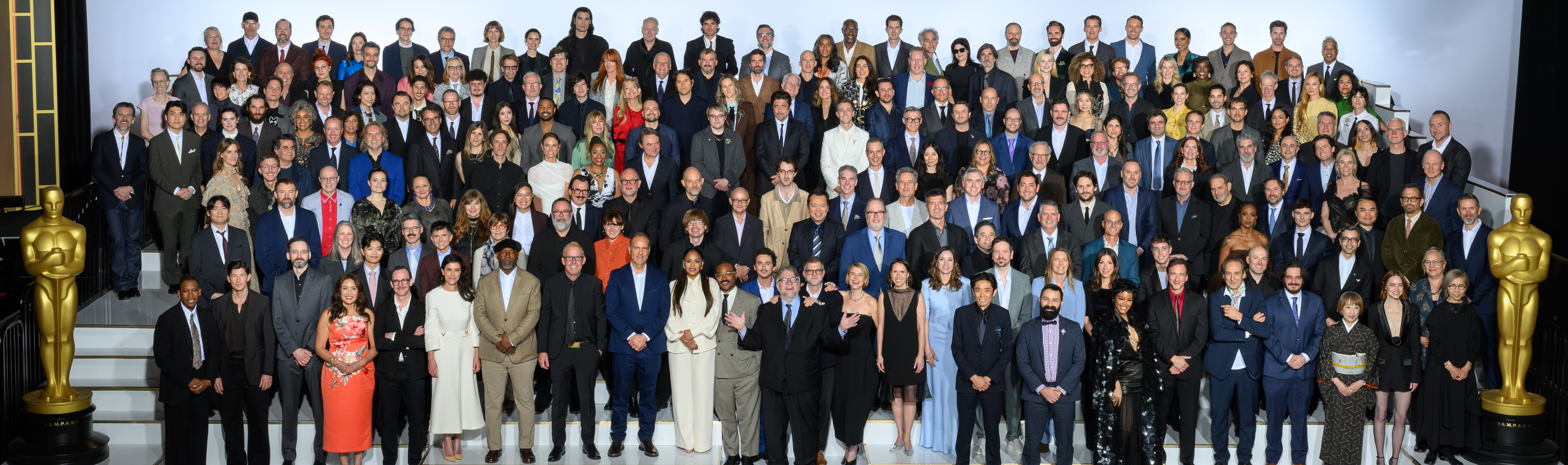 Los nominados posaron juntos para la foto oficial.
