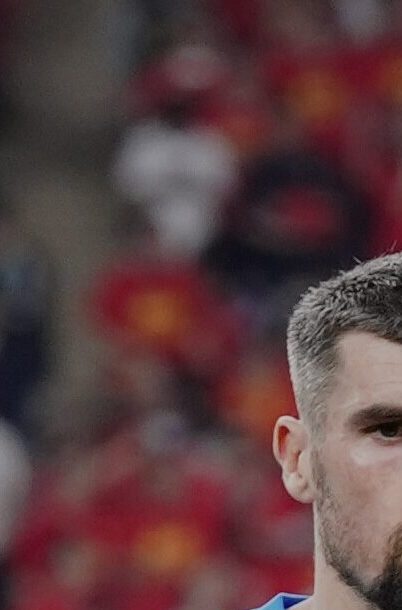 Team Australia lines up for photos before the World Cup 2026 group C qualifier match against China at the Hangzhou Olympic Sports Centre Stadium in Hangzhou, in eastern China's Zhejiang province, on Tuesday, March 25, 2025. (AP Photo)