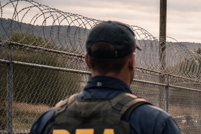 Agentes de la DEA durante operativo de seguridad en la frontera entre Estados Unidos y México