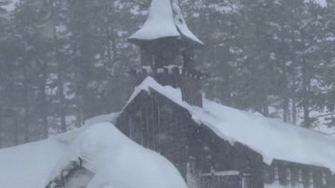 This image provided by the Nevada County Sheriff's Office shows members of a rescue team in Soda Springs, California on Tuesday, Feb. 17, 2026. (Nevada County Sheriff's Office via AP)