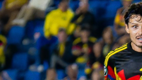Ciudad de México, 11 de febrero de 2026. José Zuñiga, durante el partido de vuelta de la primera ronda de la Champions Cup de la CONCACAF 2026, entre las Águilas del América y el CD Olimpia, realizado en el estadio Ciudad de los Deportes. Foto: Imago7/Diego Padilla