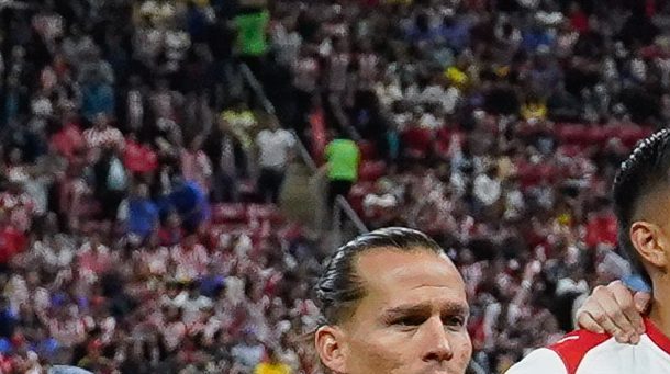 Zapopan, Jalisco, 14 de febrero de 2026. , durante el partido correspondiente a la jornada 6 del torneo Clausura 2026 de la Liga BBVA MX, entre las Chivas Rayadas del Guadalajara y las Águilas del América, realizado en el estadio Akron. Foto: Imago7/ Alejandro Lias