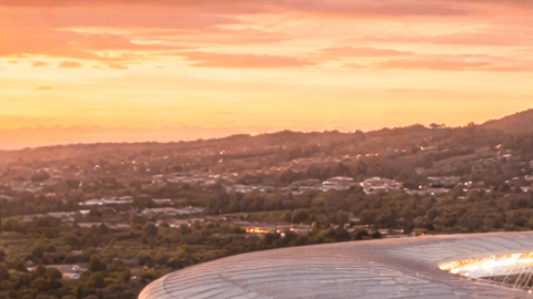 Vista aérea del Estadio Akron de Guadalajara rumbo al Mundial 2026