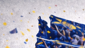 Mapa de Estados Unidos iluminado con colores azul y rojo representando la rivalidad Boca vs River