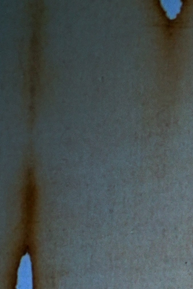 Esta es la tela de lino que lleva la huella del rostro de Jesucristo, en exhibición en el Museo de la Sábana Santa, en Turín, Italia.