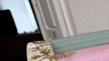 Habitación infantil destruida tras ataques rusos, en Dnipro, Ucrania.