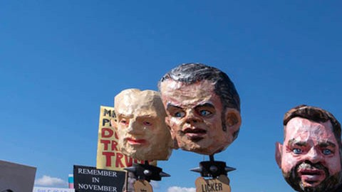 Marcha ligada a “No Kings” cebrada en Washington