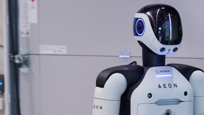 The humanoid robot AEON at the BMW Group