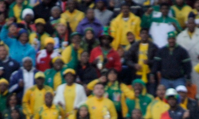 Mexico goalkeeper Oscar Perez, right, fails to block the opening goal by South Africa's Siphiwe Tshabalala, second from left, during the World Cup group A soccer match between South Africa and Mexico at Soccer City in Johannesburg, South Africa, on Friday, June 11, 2010. (AP Photo/Martin Meissner)
