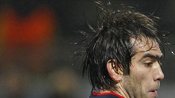 El "Chelito" en un partido de Champions contra el Real Madrid.