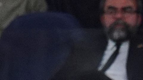 Real Madrid's head coach Alvaro Arbeloa watches the match during a Spanish La Liga soccer match between Real Madrid and Girona in Madrid, Spain, Friday, April 10, 2026. (AP Photo/Manu Fernandez)