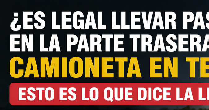 ¿Es legal viajar en la caja abierta de una camioneta pickup? Infografía multas por ir en la caja de la camioneta texas
