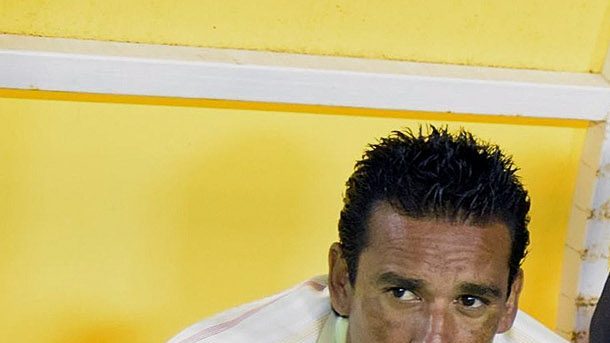 Los Mochis, Sinaloa, 23 de febrero de 2016. Enrique Alfaro Auxiliar Tcnico y Hernan Cristante Director Tecnico de Coras, durante el partido de la jornada 5 del torneo Clausura 2016 de la Copa Corona MX, entre los Murcilagos y Coras de Tepic, celebrado en el estadio Centenario. Foto: Imago7/Marcos Castro