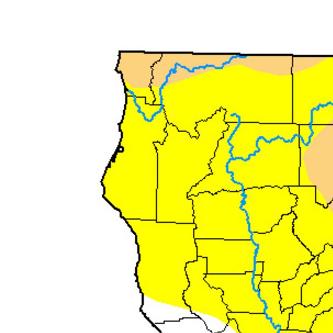 Más de la mitad de California está bajo condición de sequía anormal.