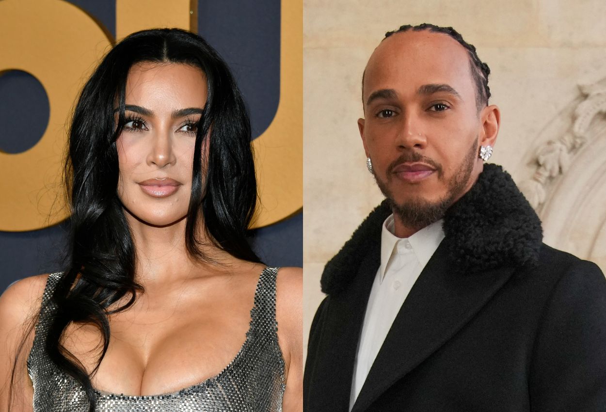 Kim Kardashian y Lewis Hamilton fueron captados en una salida familiar