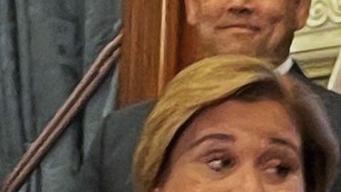 La gobernadora de Chihuahua, Maru Campos, y el gobernador con licencia de Sinaloa, Rubén Rocha Moya.