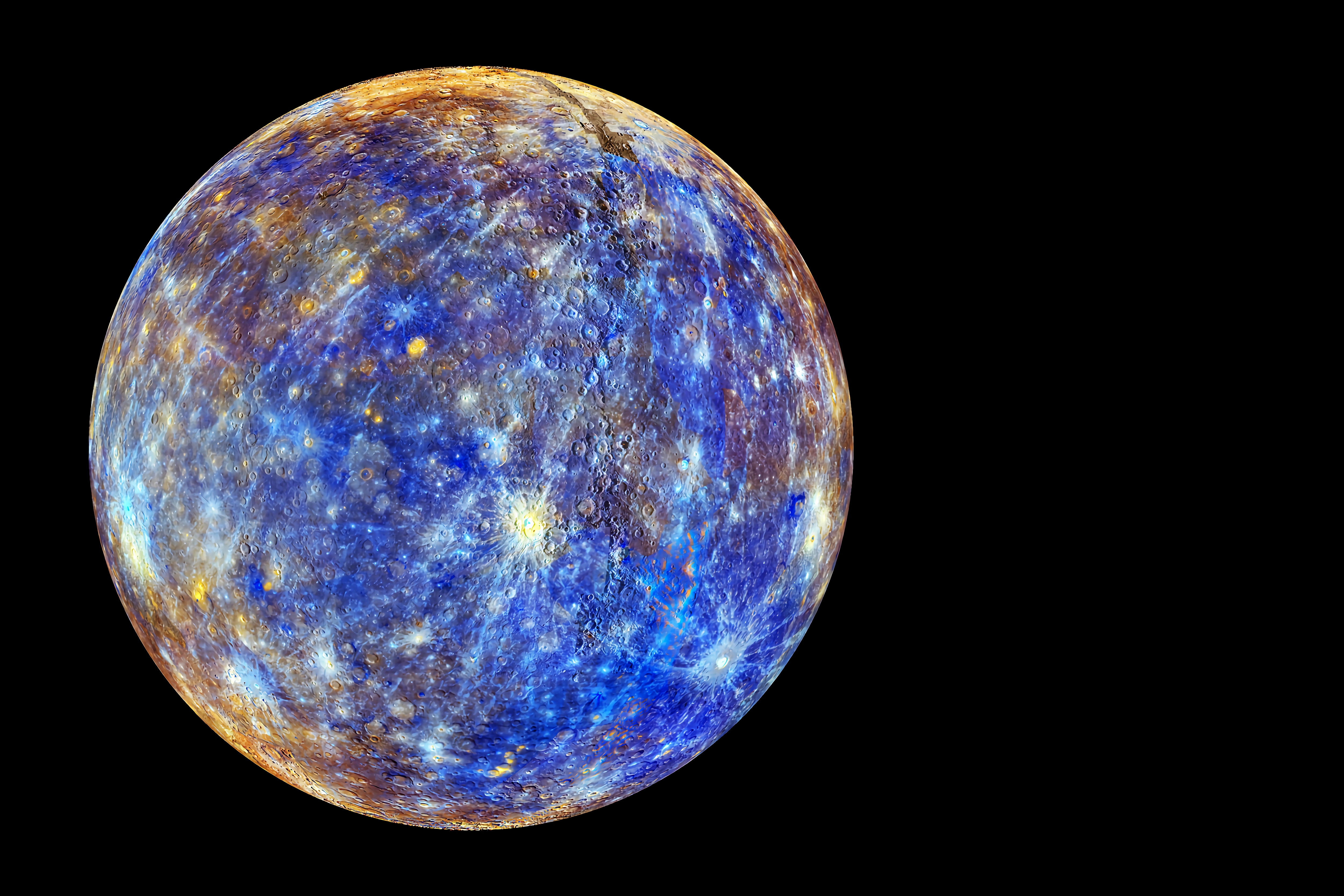 Planet,Mercury,,On,A,Dark,Background.,Elements,Of,This,Image